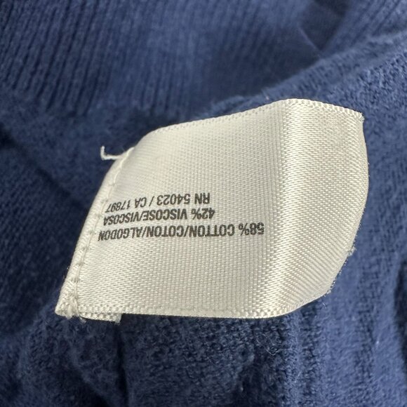 Old Navy Womens Large Navy Blue Cardigan Basic V-Neck Button Down Lightweight - Picture 4 of 10